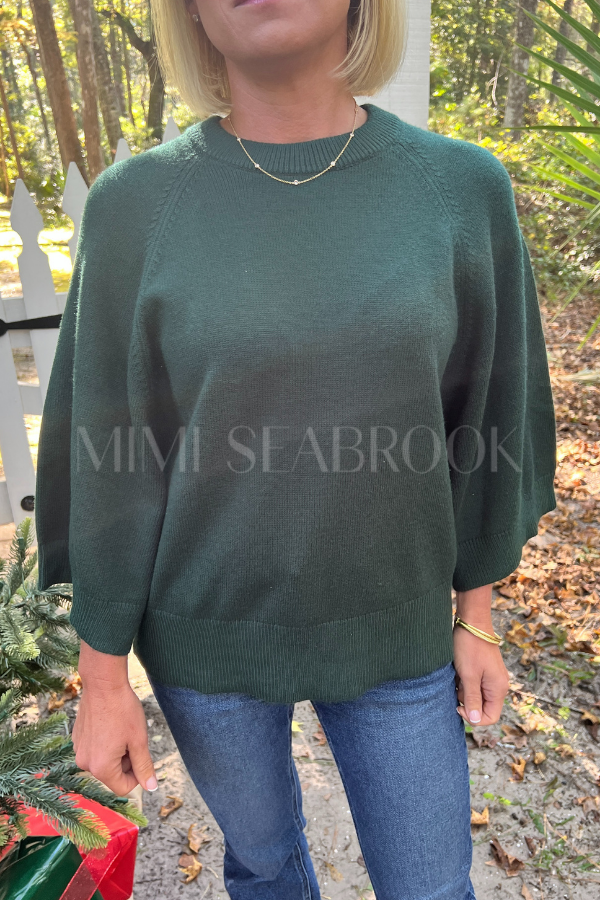 Fresno sweater, hunter green
