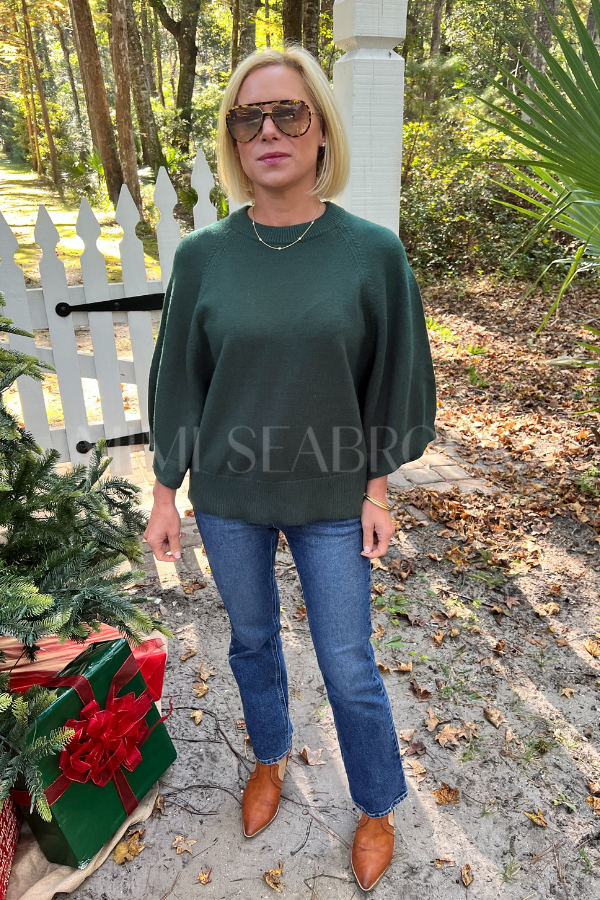 Fresno sweater, hunter green