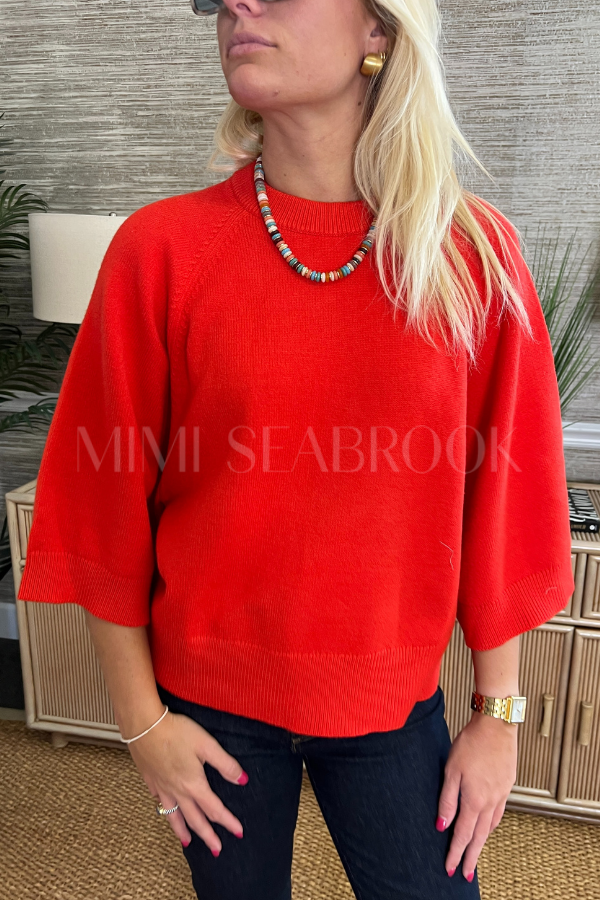 Fresno sweater, tomato red