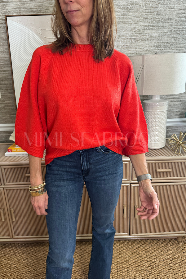 Fresno sweater, tomato red