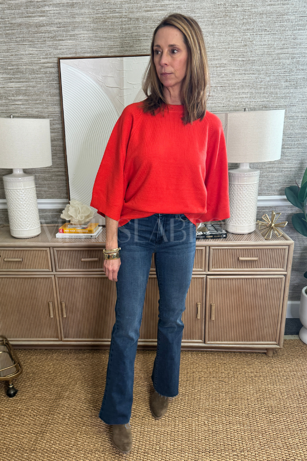 Fresno sweater, tomato red