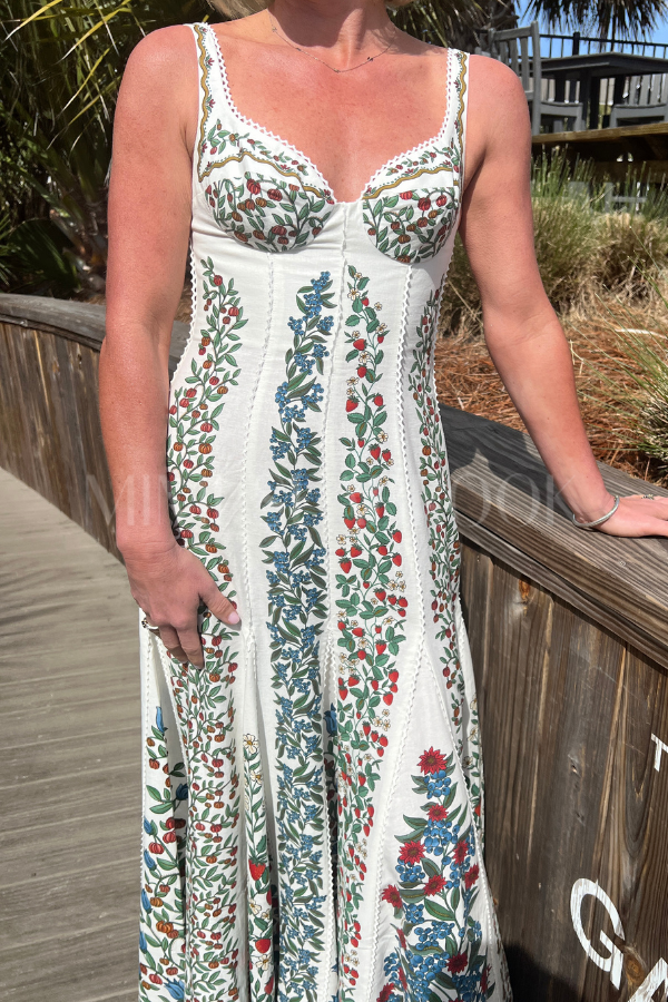 Fruit Beauty Off-White Maxi Dress by Farm Rio Mimi Seabrook Fruit Beauty Off-White Maxi Dress by Farm Rio Mimi Seabrook