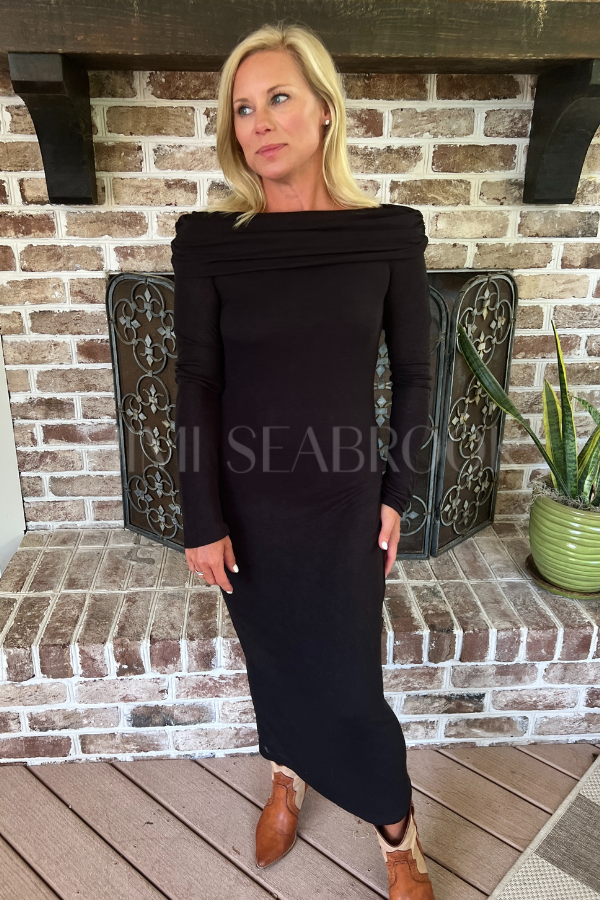Galilee dress, black