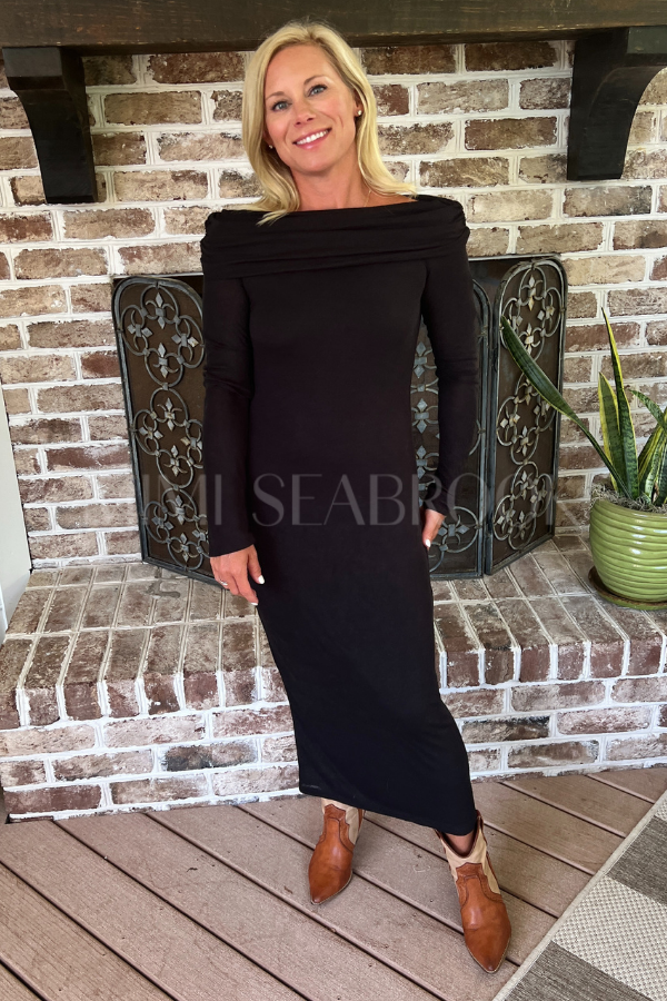 Galilee dress, black