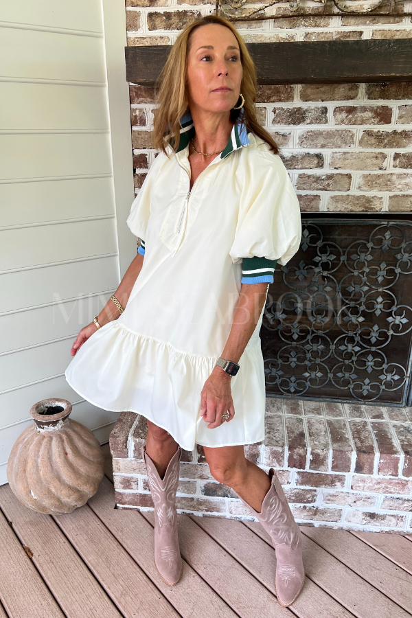 Galloway dress, cream