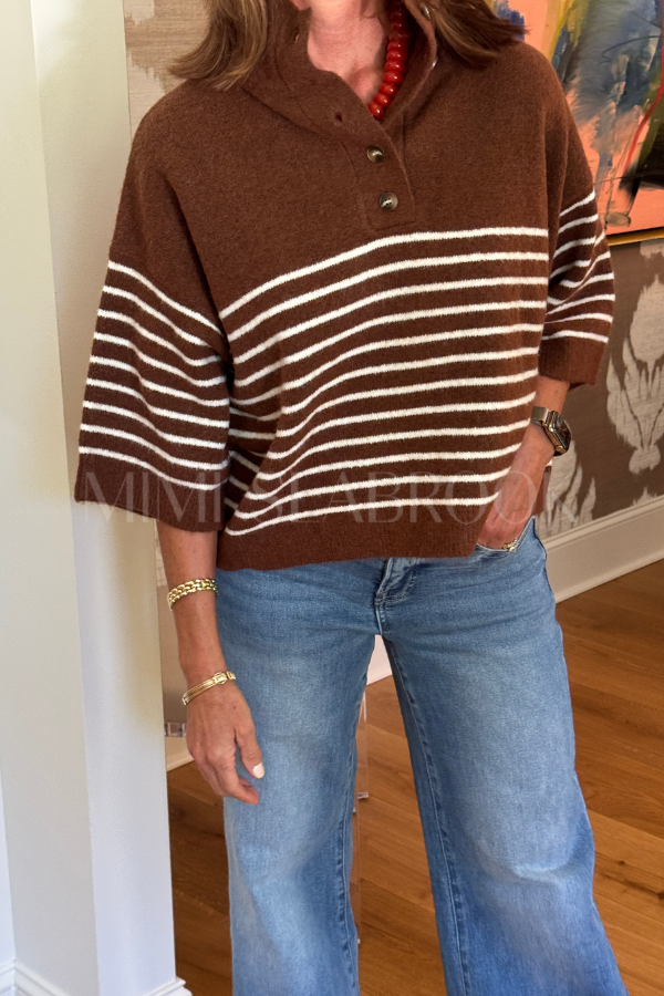 Gamble sweater top, brown