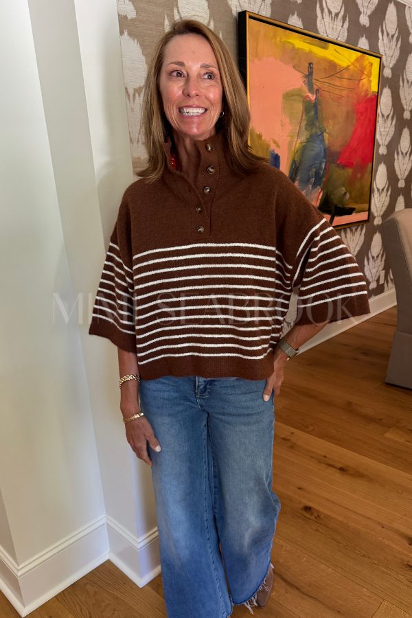 Gamble sweater top, brown