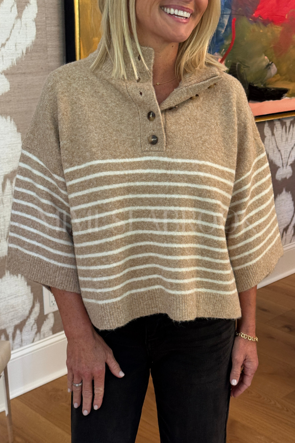 Gamble sweater top, camel