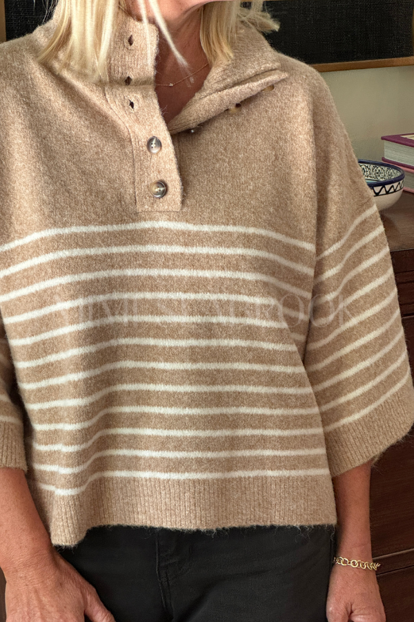 Gamble sweater top, camel