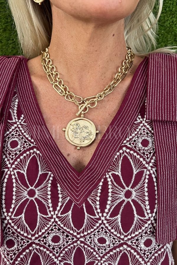 Gamecock Charm Necklace