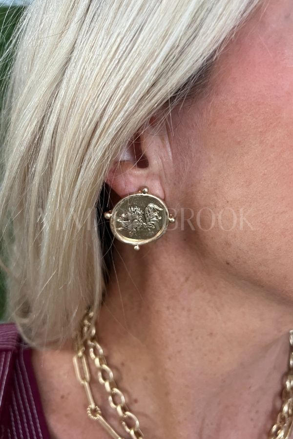 Gamecock Round Earrings