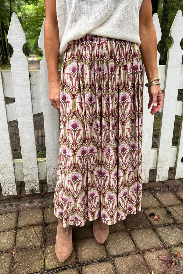 Garden Medal Midi Skirt by Farm Rio
