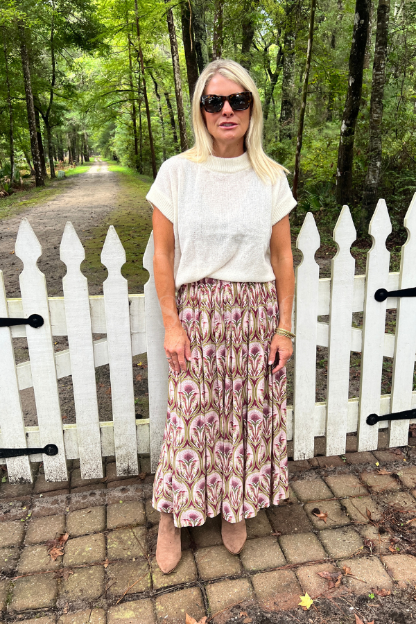 Garden Medal Midi Skirt by Farm Rio