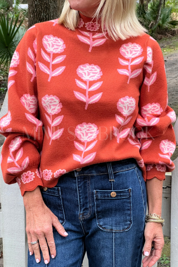 Gaster sweater, burnt orange