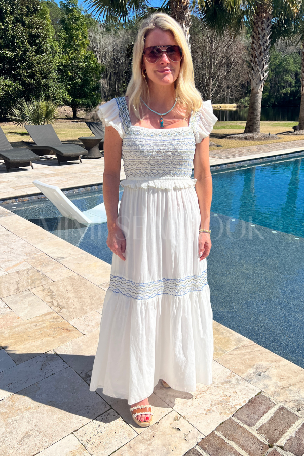 Cleobella Ginevra Ankle Dress in Ivory