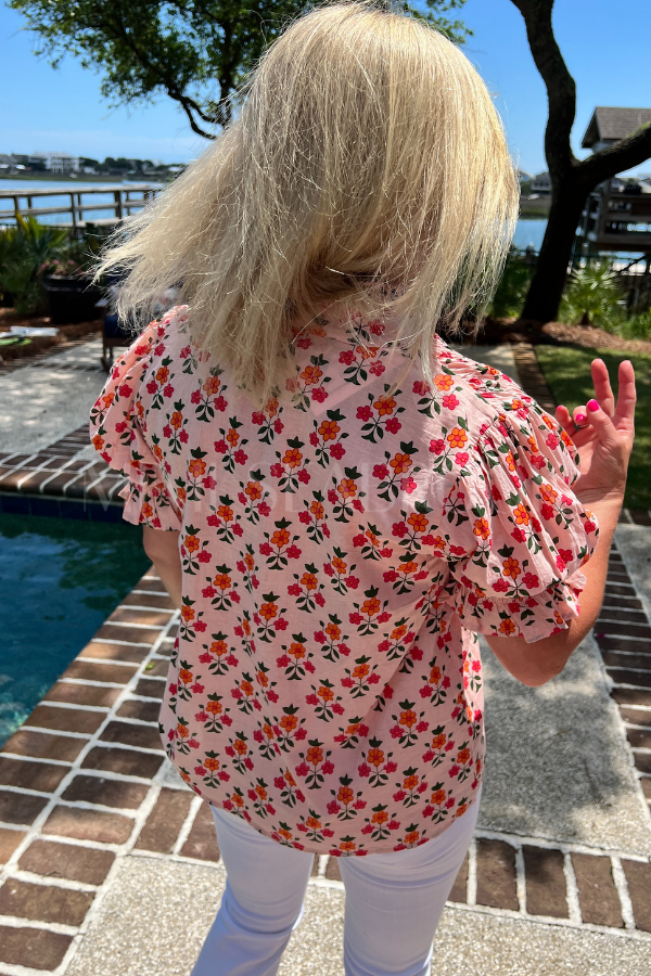 Grafton top, pink