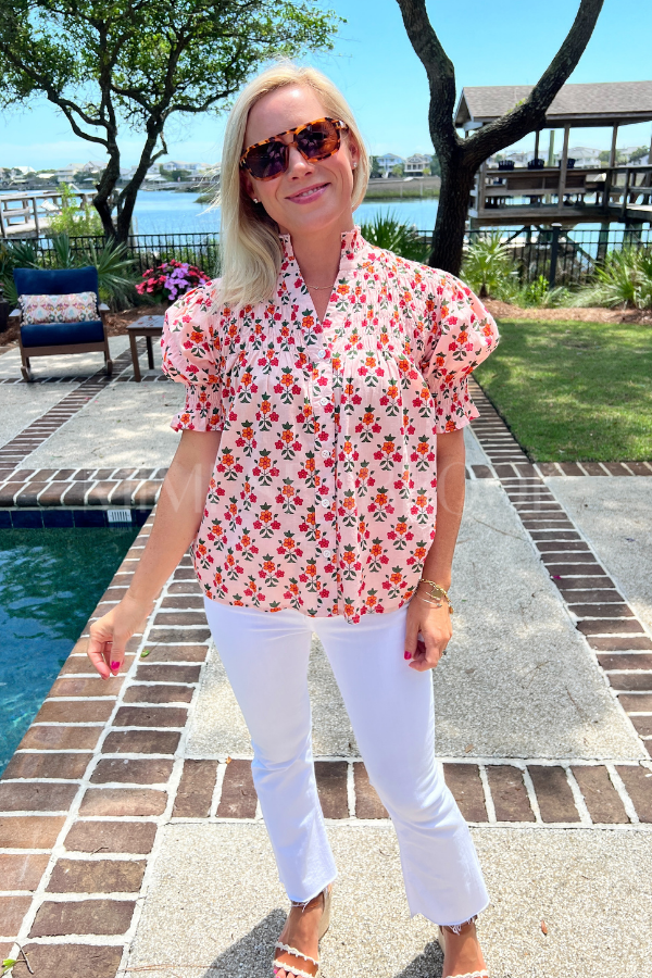 Grafton top, pink