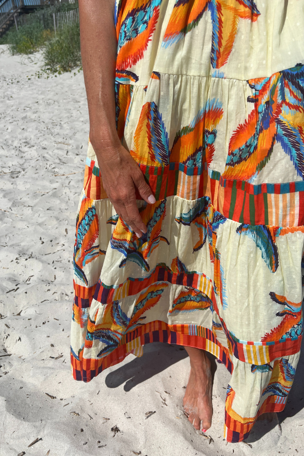 Grayton Beach Dress, tropical print by King + Pitt