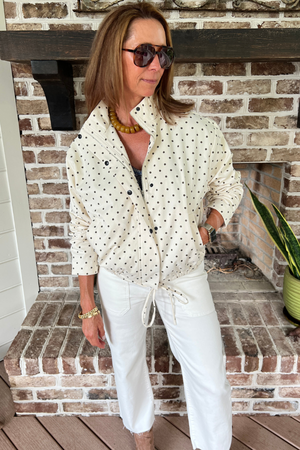 Greenley polka dot jacket