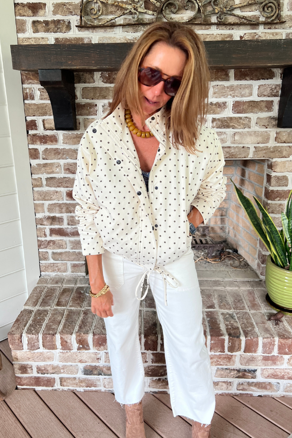 Greenley polka dot jacket