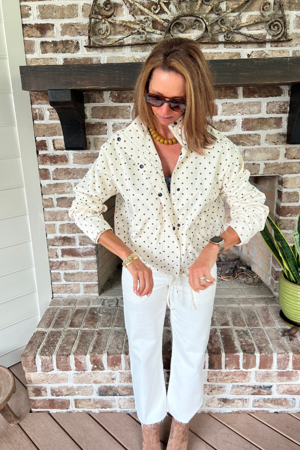 Greenley polka dot jacket