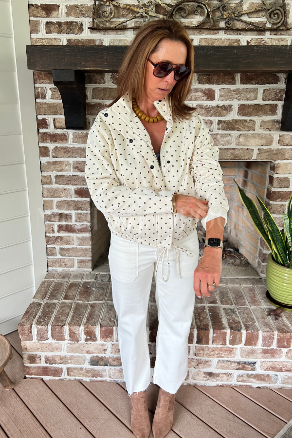 Greenley polka dot jacket
