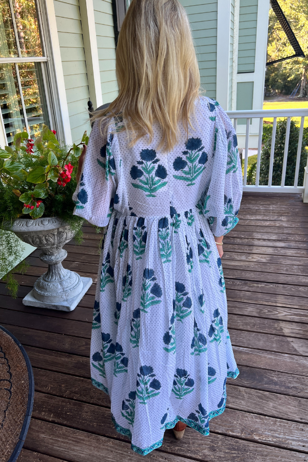 Gunter dress, teal blue