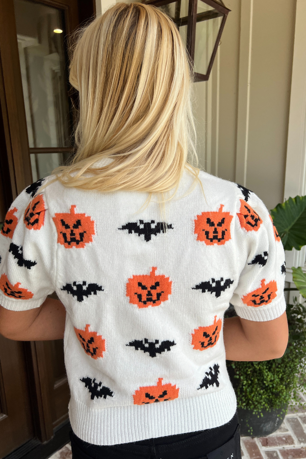 Halloween short sleeve sweater