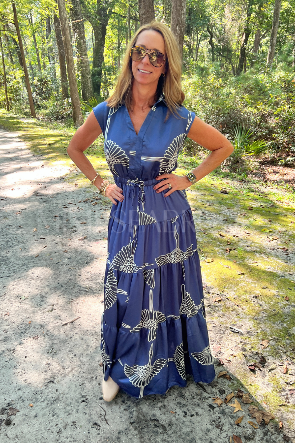 Hampton dress, navy
