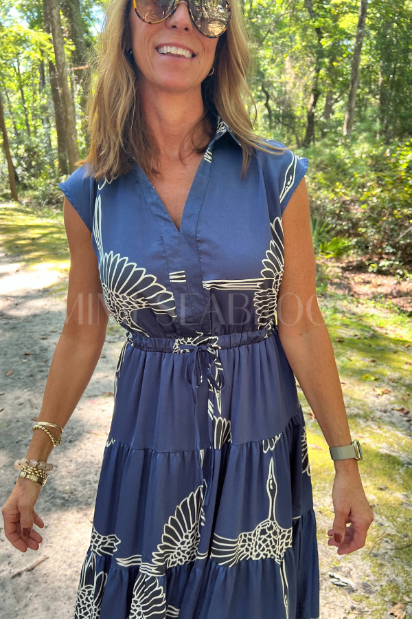 Hampton dress, navy