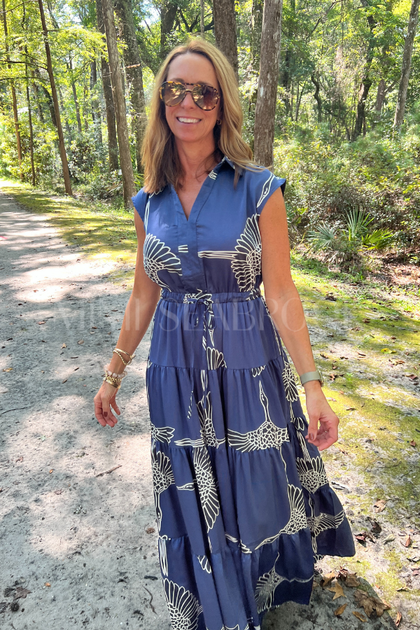 Hampton dress, navy