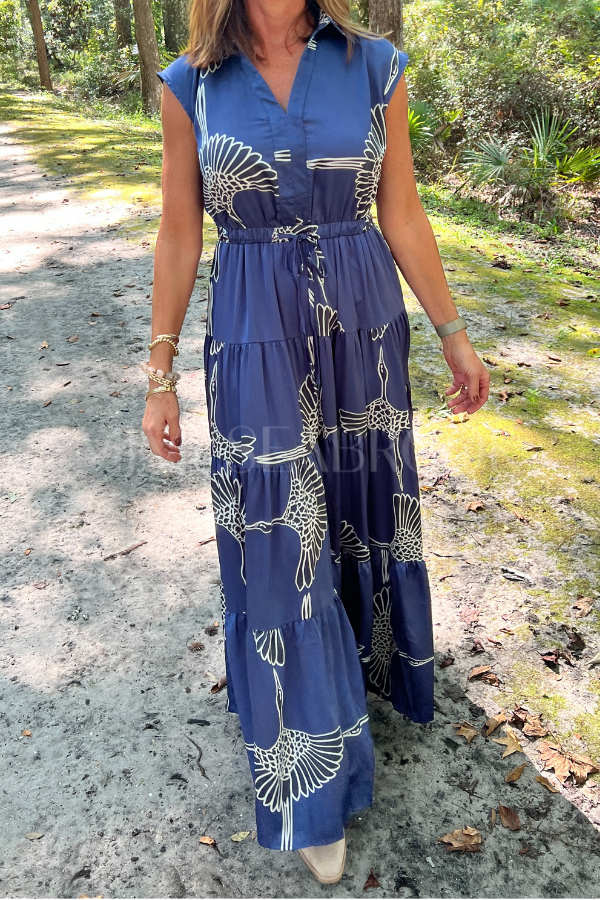 Hampton dress, navy