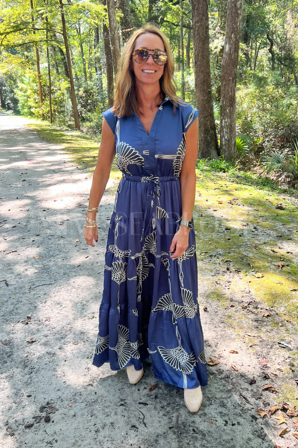 Hampton dress, navy