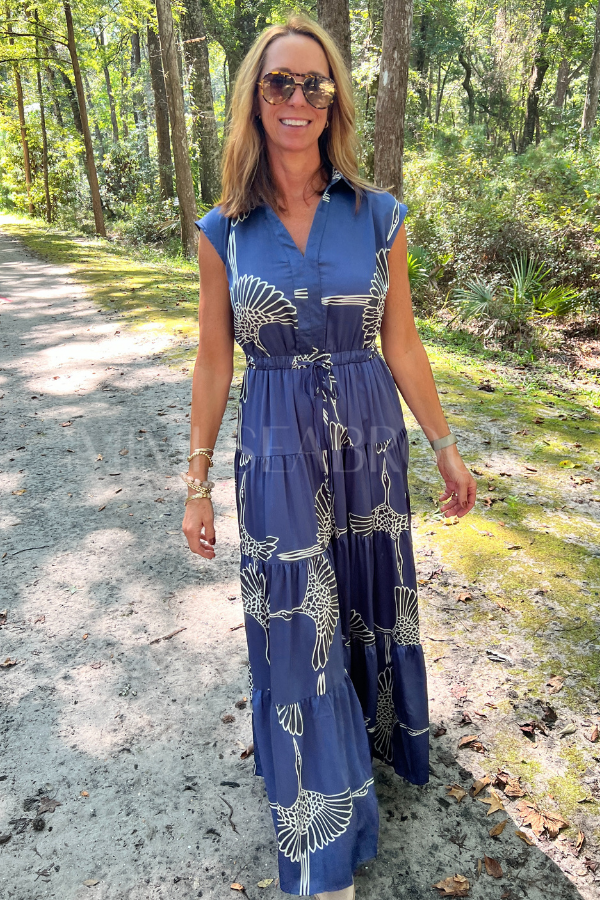 Hampton dress, navy