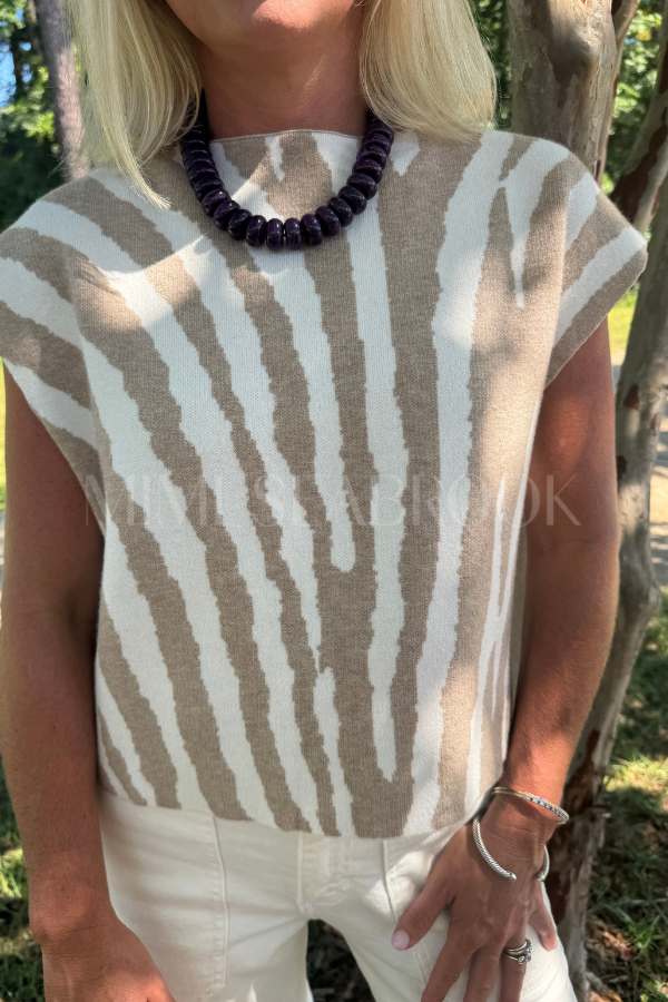 Hannah sweater top, ivory