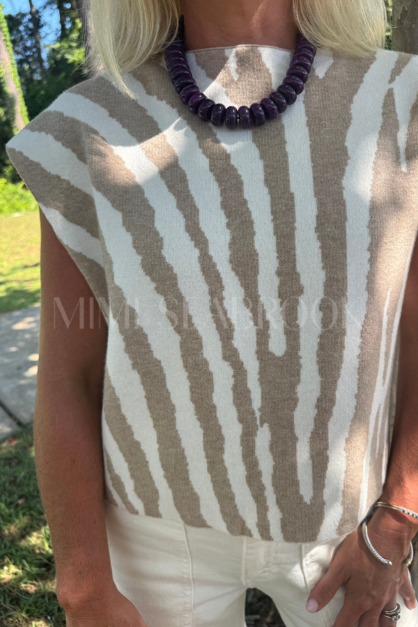 Hannah sweater top, ivory