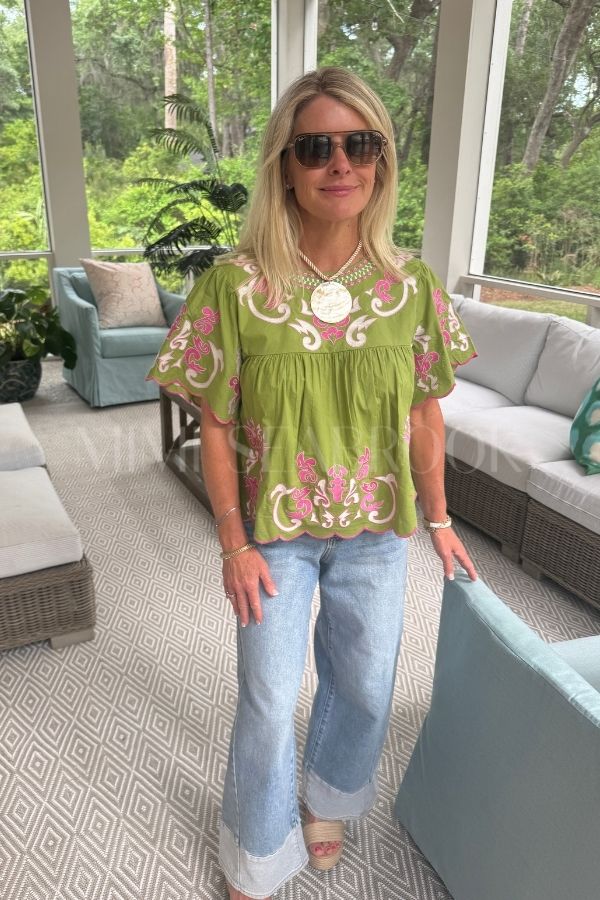 Harbison top, olive
