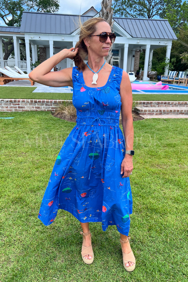 Harper Dress, Dip Blue by Oliphant