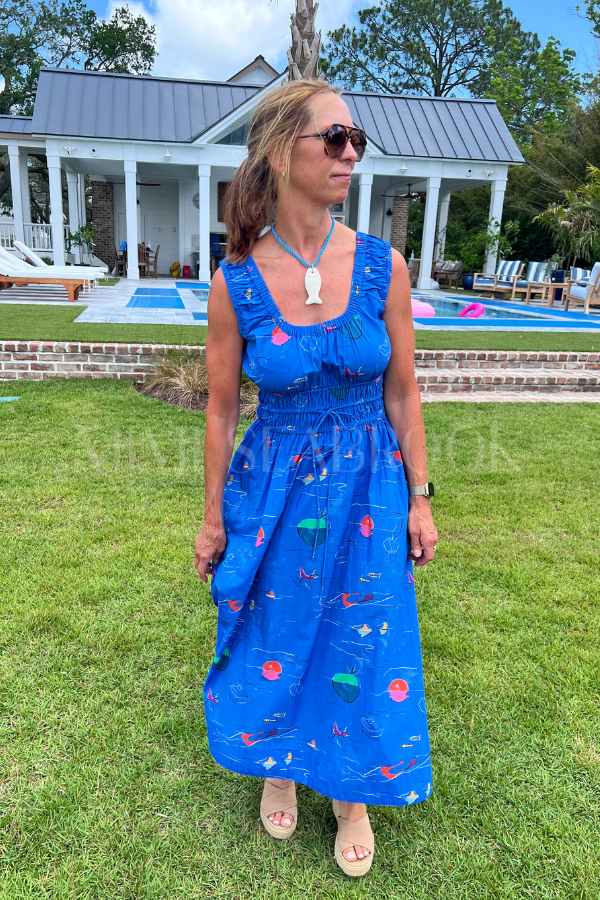 Harper Dress, Dip Blue by Oliphant
