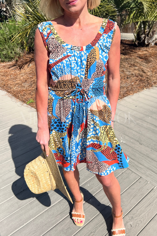 Harper Mini Dress, Nautilus Blue