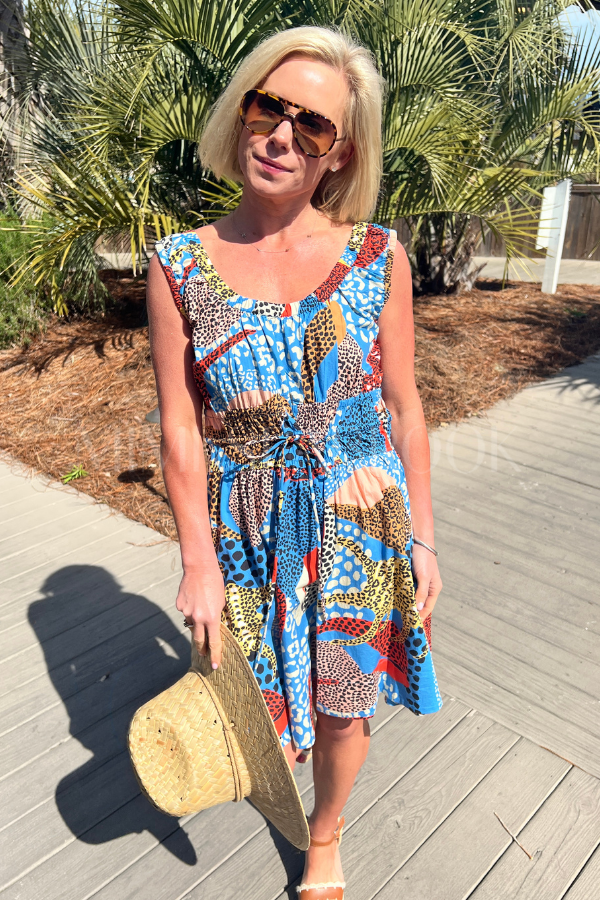 Harper Mini Dress, Nautilus Blue