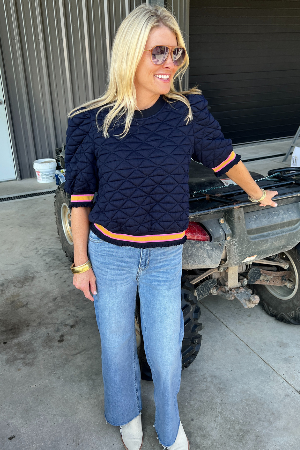 Hemlock top, navy