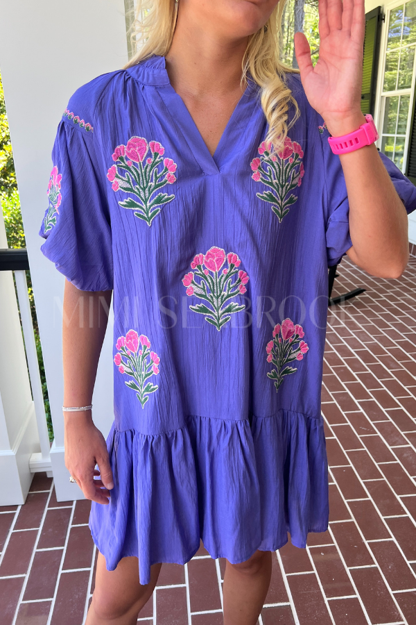 Heron dress, purple