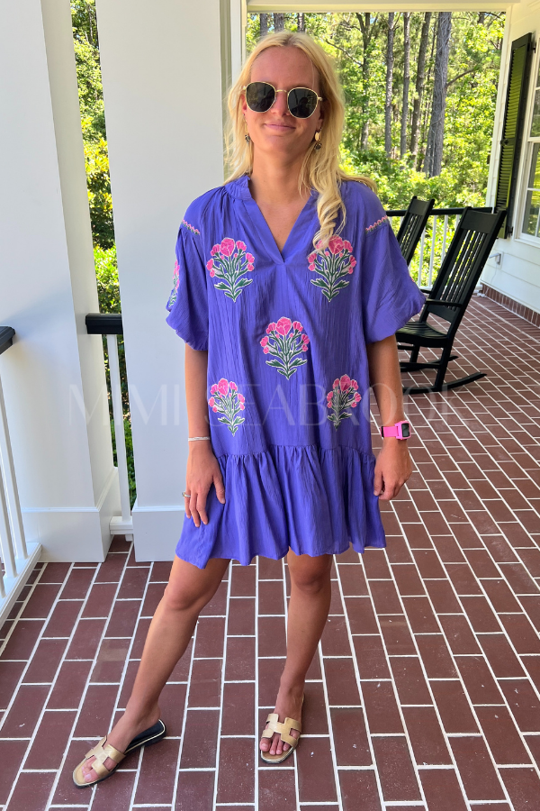 Heron dress, purple