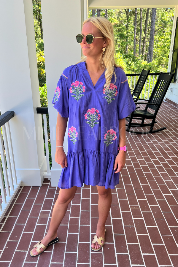 Heron dress, purple