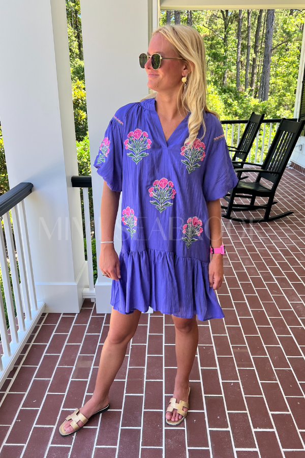 Heron dress, purple