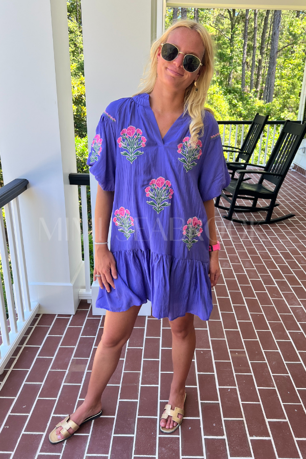 Heron dress, purple