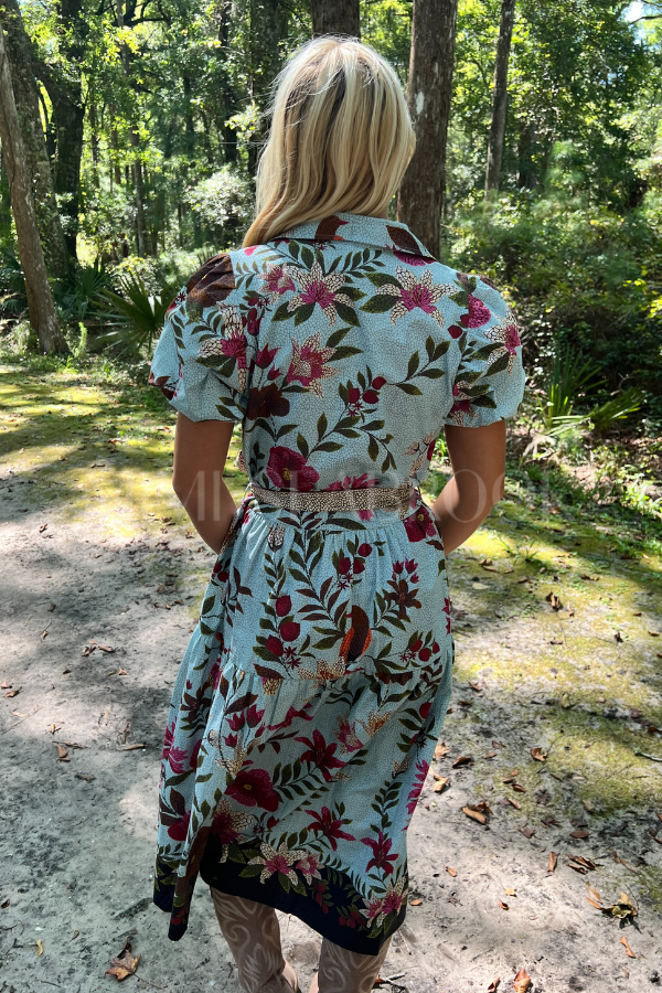 Hobson dress, opal mosaic print