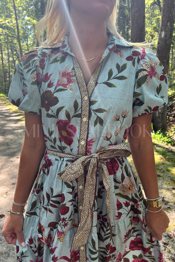 Hobson dress, opal mosaic print