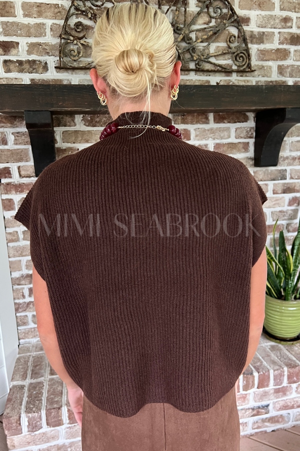 Holladay knit top, brown